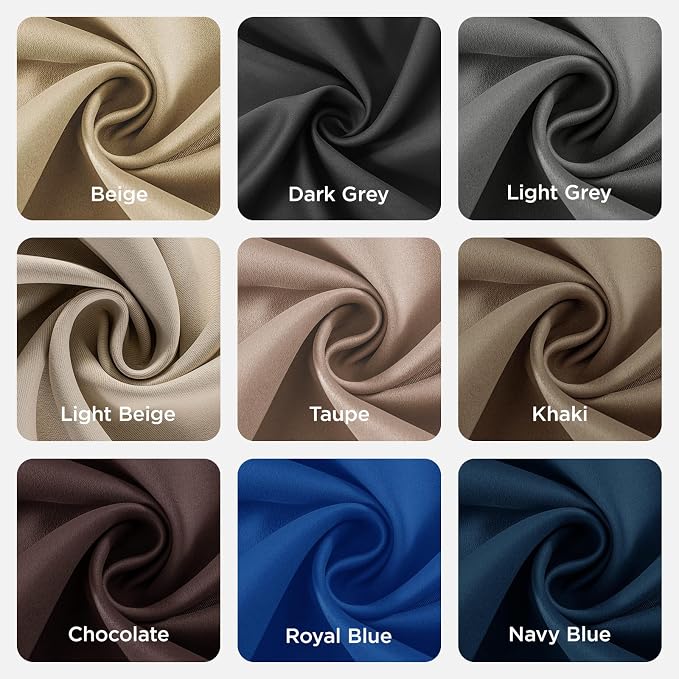 Joydeco Beige Blackout Curtains - Image 9