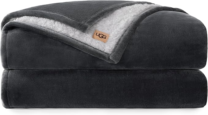 UGG Nita Queen Blanket, Reversible Plush Fleece, UGG Fluff Plush Face, Smooth by Unknown