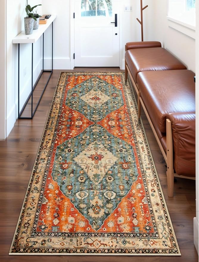 SERISSA 2x6 Washable Non Slip Boho Runner Rug - Image 4
