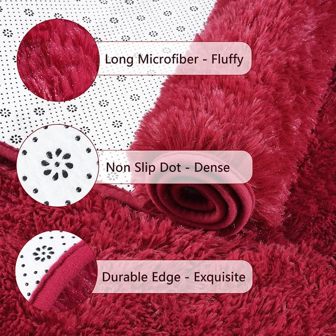 Chicrug Soft Runner Rug for Bedroom Living Room Plush Fluffy Rugs 2x6 | Shag - Image 6