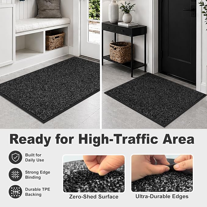 Super Absorbent Front Door Mat, 29.5" x 17", Non-Slip Washable Indoor Doormats - Image 6