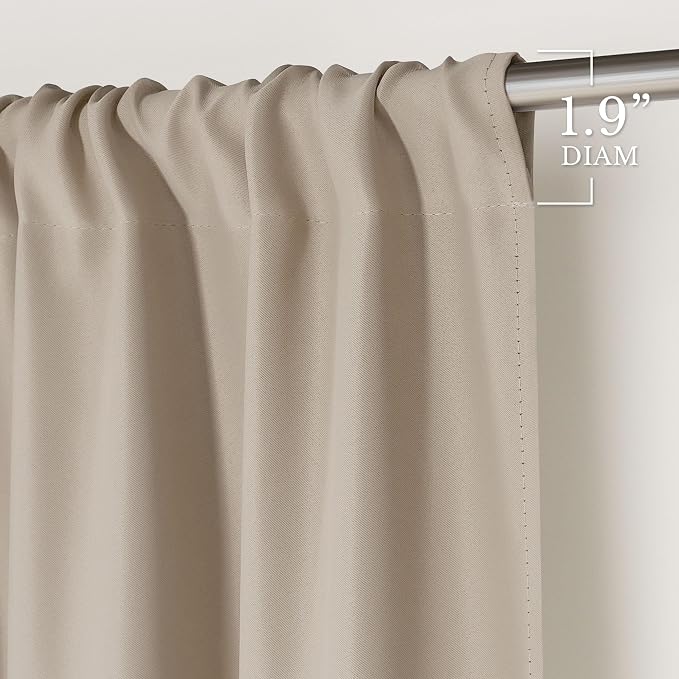 NICETOWN Window Treatment Thermal Insulated Rod Pocket Room Darkening - Image 5