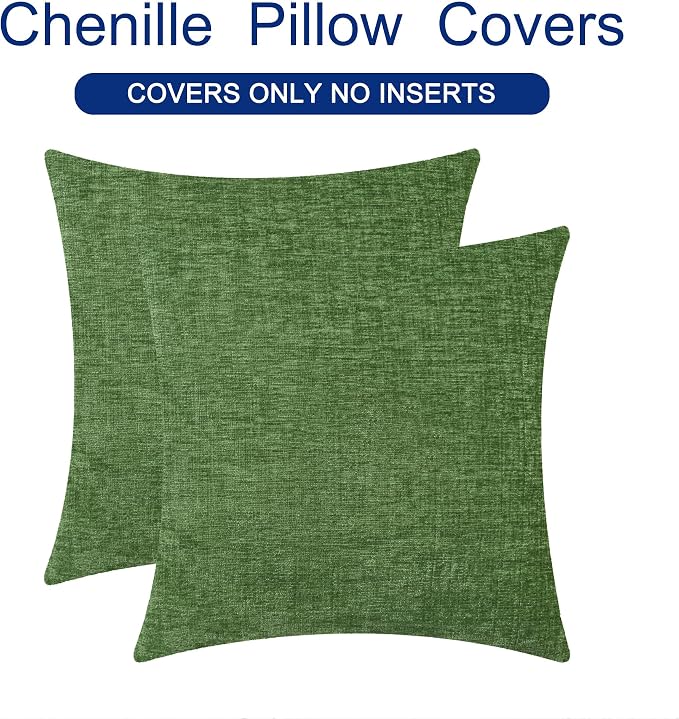 CaliTime Decorative Couch Throw Pillow Covers 26 X 26 Inches Forest Green | - Image 6