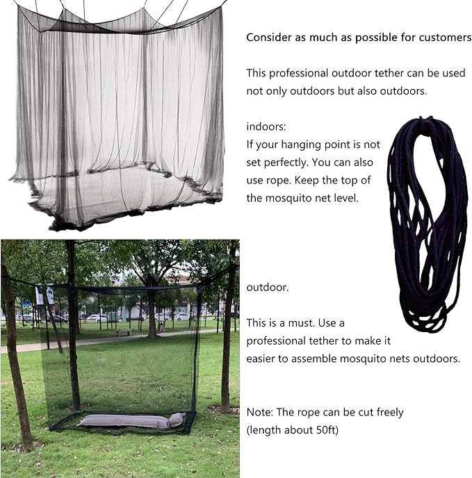 Bed Canopy, Canopy Bed Curtains Bed Drapes for Full Queen King Size Bed Mosquito Net Bed Canopy Curtains for Patio Indoor Outdoor Gothic Room Decor Screen Netting Canopy Curtains Blcak