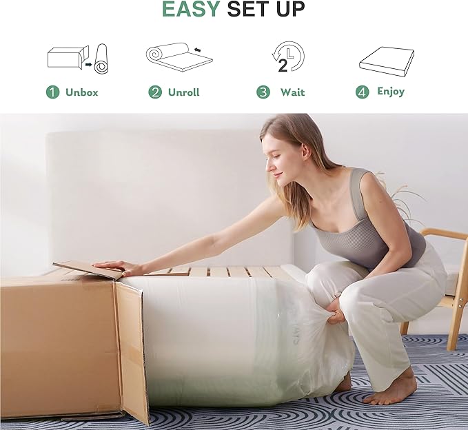 Full Mattress in a Box, 8 inch Mattresses for Platform Bed Double Size Daybed Bunk, Memory Foam Medium Firm