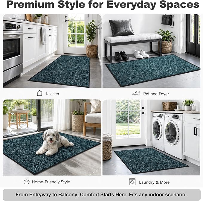 Super Absorbent Front Door Mat, Non-Slip Washable Indoor Doormats, Low Profile - Image 8