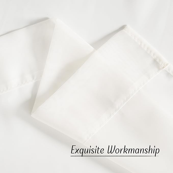 NICETOWN Natural Voile Sheer Bedroom Curtains 84 Inches Long, Grommet Airy & - Image 6