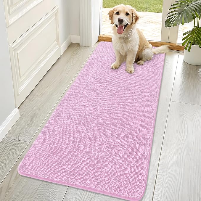 OLANLY Dog Door Mat for Muddy Paws 70x32, Super Absorbent Chenille Mud Mat | by OLANLY