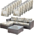 CALBODE 14Pcs Outdoor Stretch Cushion Covers, Waterproof Outdoor Chair Floral by CALBODE