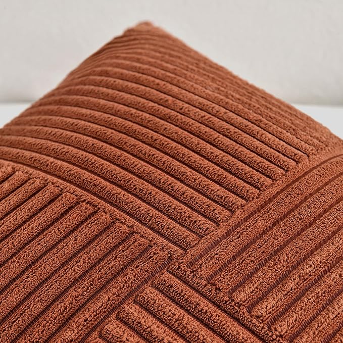 Fancy Homi 2 Packs Rust Lumbar Decorative Throw Pillow Covers 16x26 Inch - Image 4