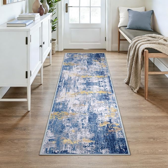 RELEANY Washable Runner 3'x7' Abstract Area Rug - Image 2