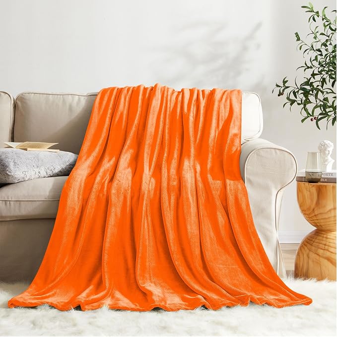 KMUSET Fleece Blanket Grey Queen Size Lightweight Cozy Plush Microfiber Solid - Image 3