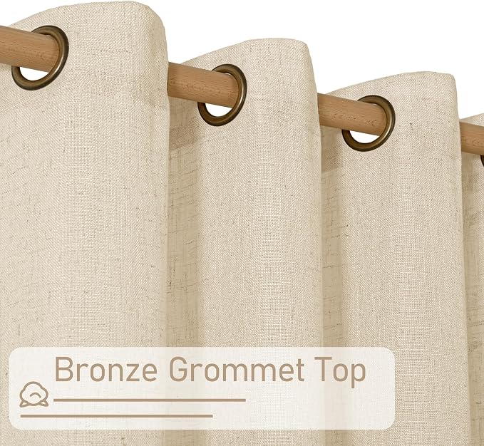 Light Filtering Linen Curtains 84 inches Long - Image 3
