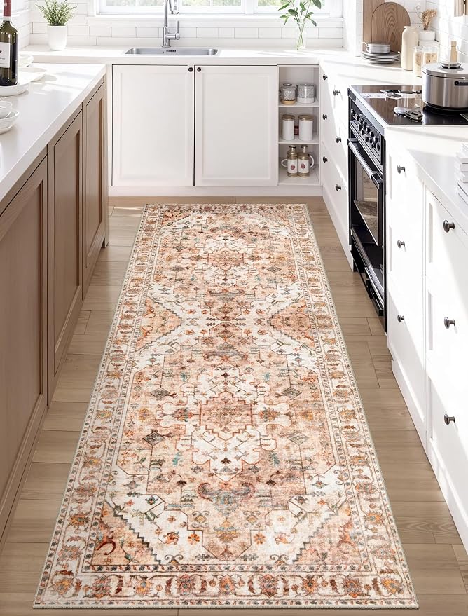 SERISSA 2x6 Washable Non Slip Boho Runner Rug by SERISSAHomeDecorCollection