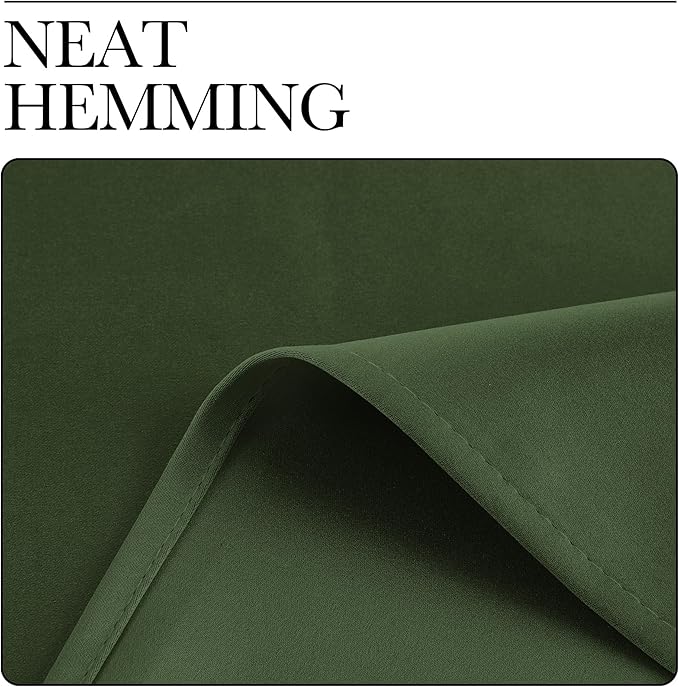 NICETOWN Dark Green Curtains for Bedroom, Grommet Blackout Window Treatments - Image 7