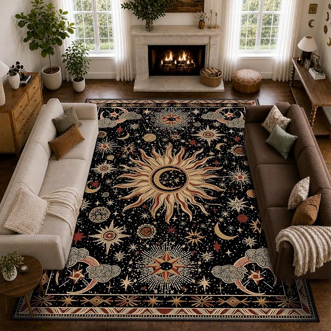 Vacuum-Friendly, 10x14 Washable Area Rug by meejou