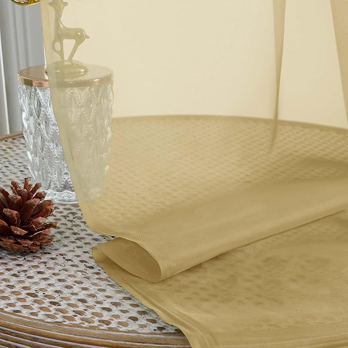 Sheer Gold Curtains 108 Inches Long - Image 7