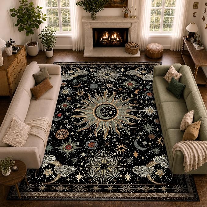 Vacuum-Friendly, 10x14 Washable Area Rug by meejou