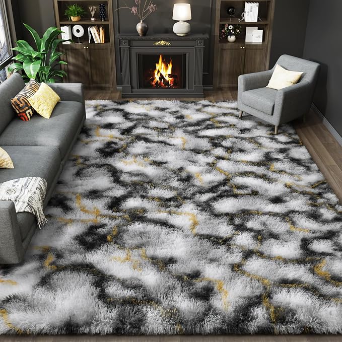 LOCHAS Area Rugs Fluffy Living Room Carpets by LOCHAS