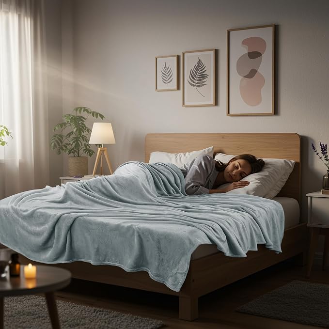 Utopia Bedding Soft Fleece Bed Blanket Full Size Ash Grey | Microfiber Plush - Image 8
