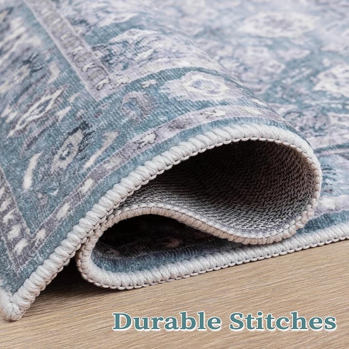 SERISSA 3x5 Washable Non Slip Floral Boho Area Rug - Image 7