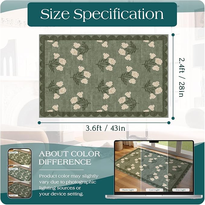 Floral Outdoor Rug - Image 2