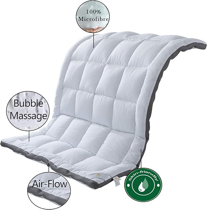 Mattress Topper Full & Mattress Pad Protector - Quality Plush Luxury Down Alternative Pillow Top - 2inch Extra Thick Mattress Cover(54"x75")