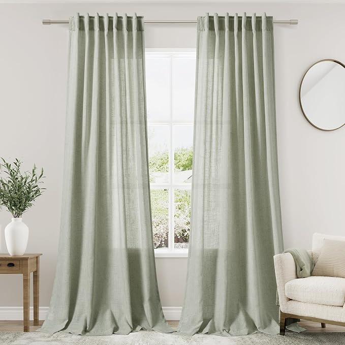 Sage Curtains 95 inches Long 2 panels by Nanspring