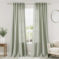 Sage Green Curtains 80 Inches Length by Nanspring