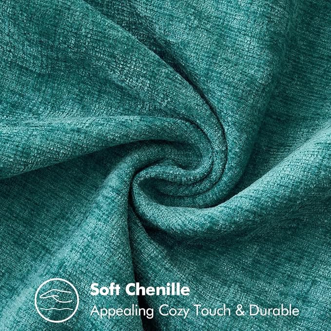 MIULEE Decorative Couch Throw Pillow Covers 22x22 Inch Teal 2 Pack | Farmhouse - Image 3