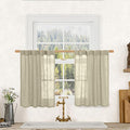 Short Window Sheer Linen Curtains 30 Inch Length by LAMIT