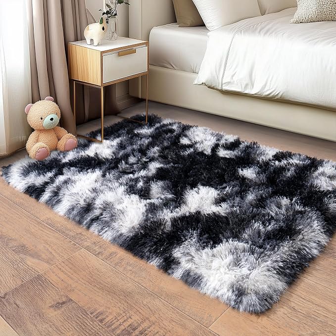 Pionblank Fluffy Small Rug for Bedroom 2x3, Shag Soft Area Rug, Furry Cute - Image 7