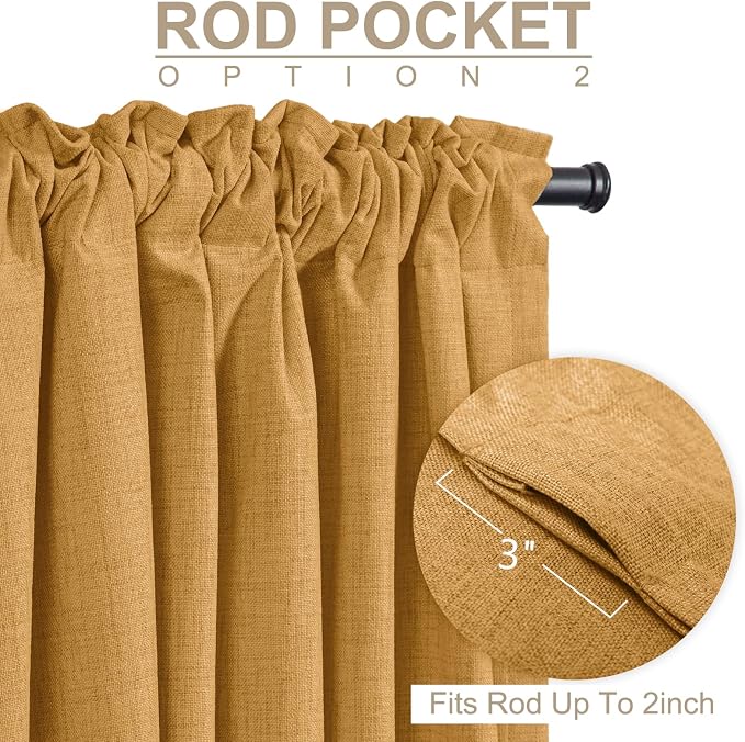 Faux Linen Total Blackout Curtains - Image 4