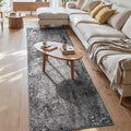 3x8 Black Rug Runners for Hallways Kitchen Runner Rug Non Slip Washable Black by OmpaaHomeDecor