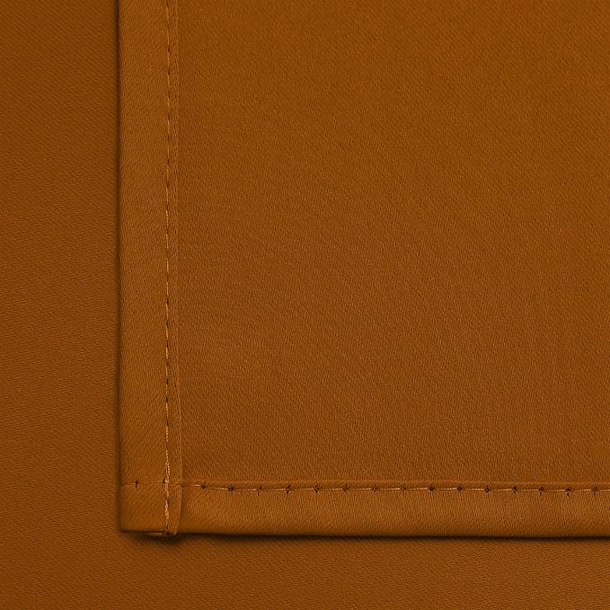 Yakamok Burnt Orange Room Darkening Window Curtains 52x36 Inch - Image 4