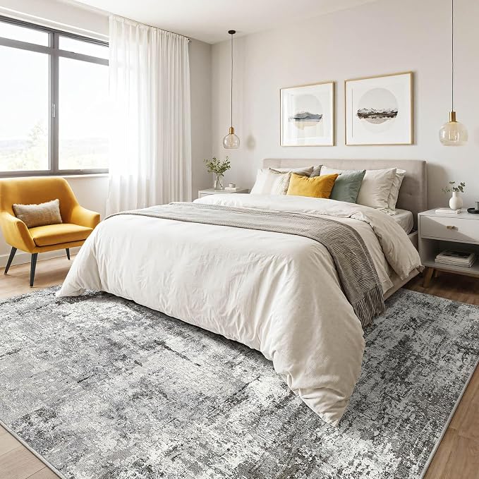 LOONGRUG 10x14 Area Rugs Washable Large Neutral Modern Living Room Rug | - Image 4