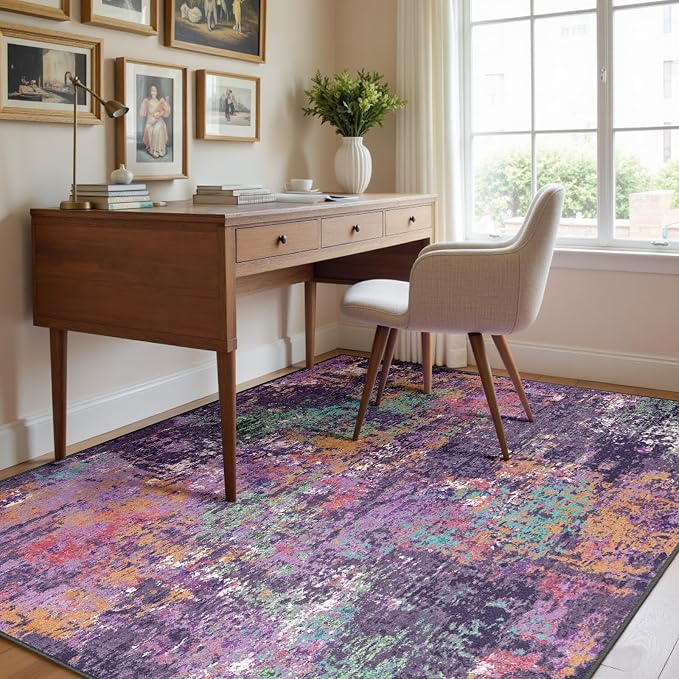 RELEANY Washable Square 8'x8' Area Rug - Image 7