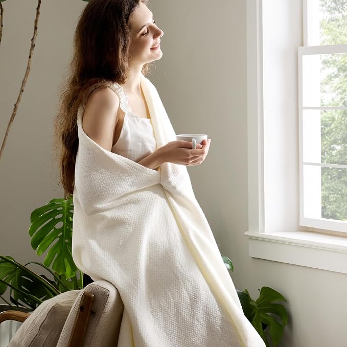 Bedsure GentleSoft 100% Cotton Blanket Twin XL Size - Image 4