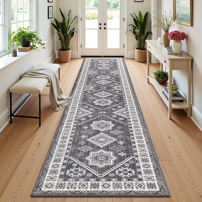 HEBE Boho Kitchen Mats for Floor 24''x120'', Non Slip Washable Runner Rug | by HEBE