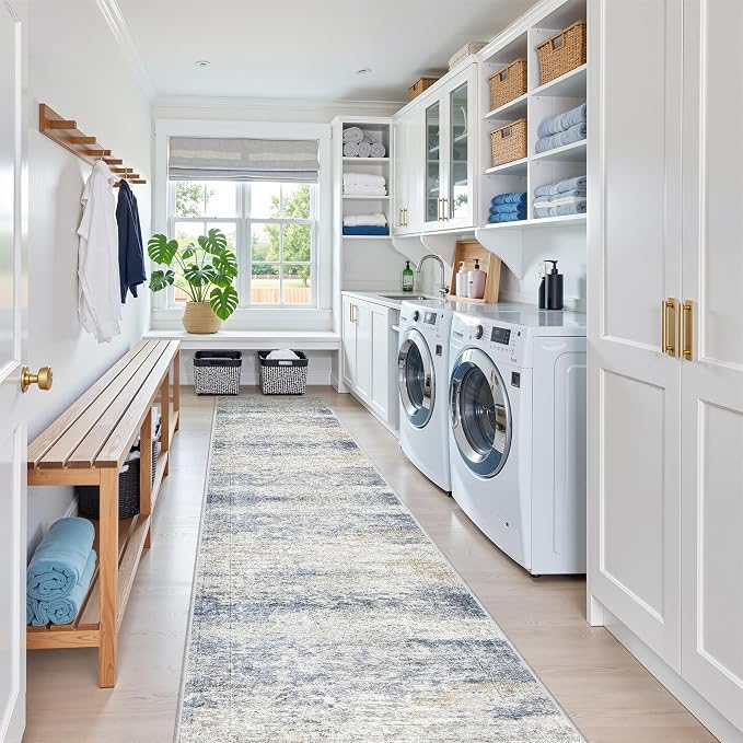 2x12 Runner Rug Non Slip, Washable Hallway Runner Rug, Laundry Room, Soft - Image 3