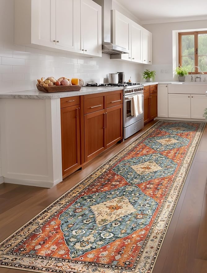 SERISSA 2'6"x12' Washable Non Slip Boho Runner Rug - Image 2