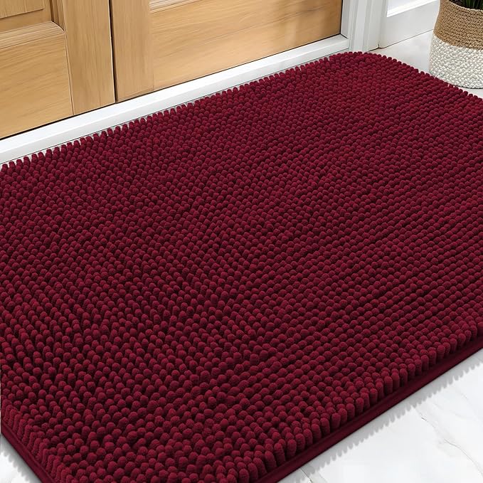 OLANLY Dog Door Mat for Muddy Paws 32x20, Super Absorbent Chenille Mud Mat | by OLANLY