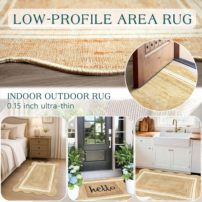 Boho Scalloped Outdoor Rug - Image 5