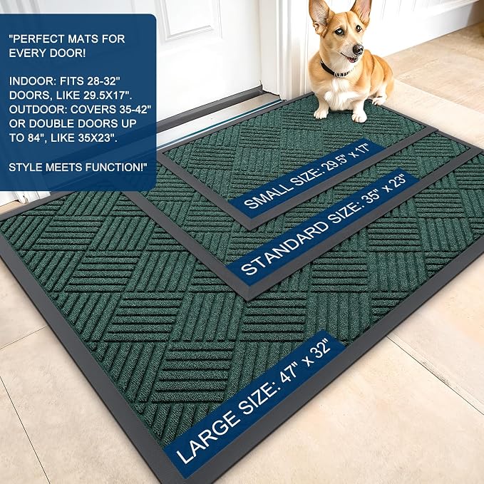 OLANLY Front Door Mat Outside Entrance, Waterproof Heavy-Duty Doormat | 29.5x17 - Image 3