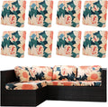 8Pcs Outdoor Cushion Covers, Elastic Patio Cushion Covers | Washable, by dreahoteztil