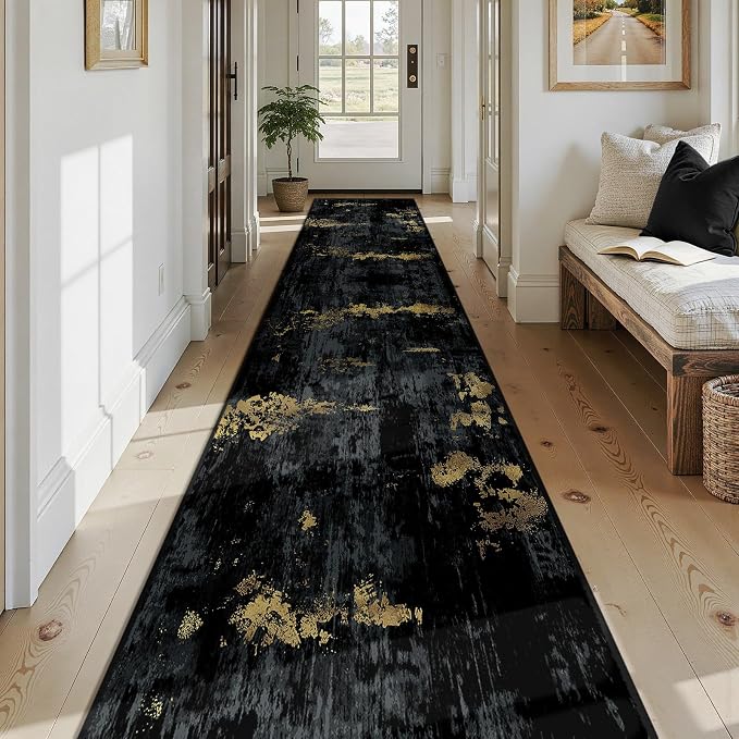 RELEANY Washable Runner 2'6"x14' Abstract Area Rug - Image 2