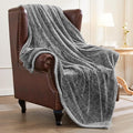 Exclusivo Mezcla Plush Fuzzy Fleece Throw Blanket Extra Large, Super Soft, Fluffy and Warm Blankets for Couch, Bed, Suitable for All Seasons (50x70 Inches, Mixed Black)