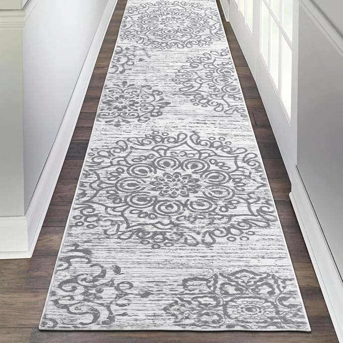 HEBE Hallway Runner Rug 2'x10', Washable Non Slip Kitchen Rug Runner | Soft - Image 7