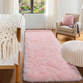 Pink Runner Rugs for Girls Bedroom Living Room, 2x6 Fluffy Bedside Area Rug | by ONASAR