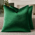GIGIZAZA Green Velvet Pillow Covers 18x18 Decorative Pillows Pack of 2 | Throw by GIGIZAZAFocusingonhomedecoration